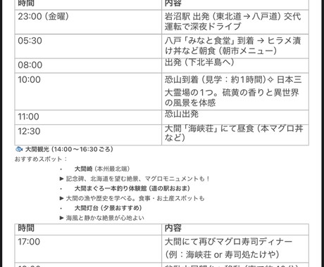 あなただけの東北旅行のベストなプランを作ります 東北6県を実際に巡った本人が最高の旅をご提案します！ イメージ2