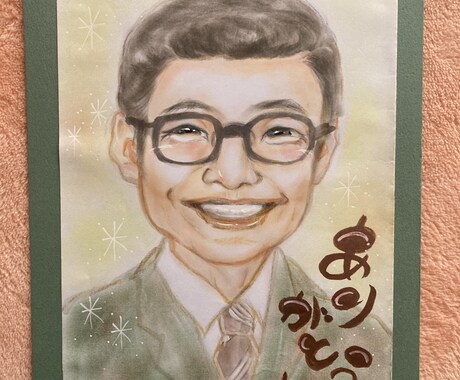 優しい遺影似顔絵を心を込めて似顔絵描きます みていると癒される、いつも応援してくれるパワー似顔絵 イメージ2