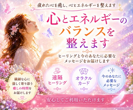 心とエネルギーのバランスを整えます 疲れた心を癒し、今のあなたに必要なメッセージをお届け イメージ1
