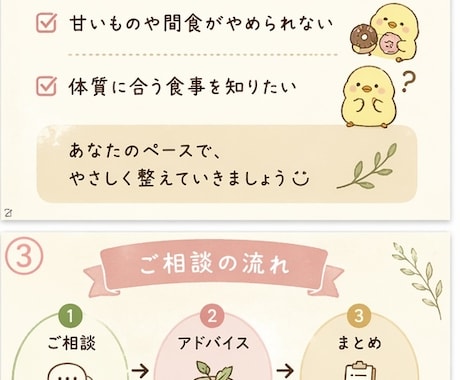 食事とカラダのちょこっとアドバイスします 薬膳・栄養学・食育の視点から、優しくアドバイス致します イメージ2