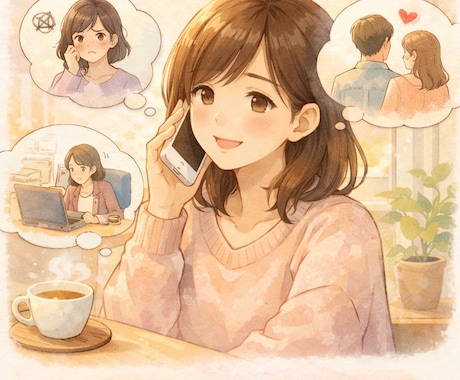 愚痴・雑談・悩み相談☆よろこんで話し相手になります 人間関係・夫婦・子供・その他どんなお話もお聴きします✴︎ イメージ1