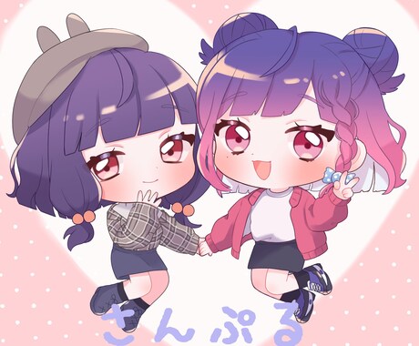 デフォルメで1枚絵、アイコン、ヘッダー作成します もちもちかわいい絵を描くのが得意です！ イメージ2