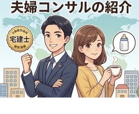 夫婦【宅建士の夫×2児の母】のオンライン面談します 限定3名様まで50％OFFにてご相談承ります。 イメージ1