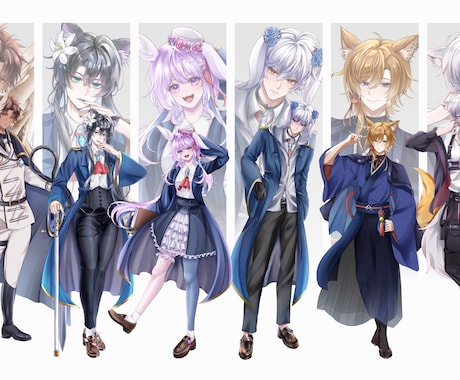 最短10日〇TRPGや活動用の立ち絵制作いたします 絵柄寄せ◎TRPG・ゲーム・IRIAM・配信などに！ イメージ2