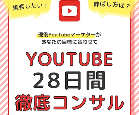 あなたのYouTube運用を28日間コンサルします イメージ1