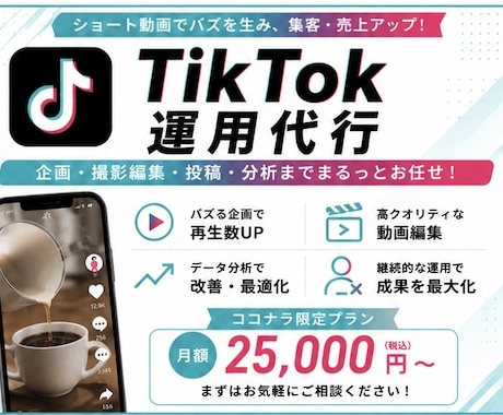 ココナラ限定！　TikTokの運用を代行します イメージ1