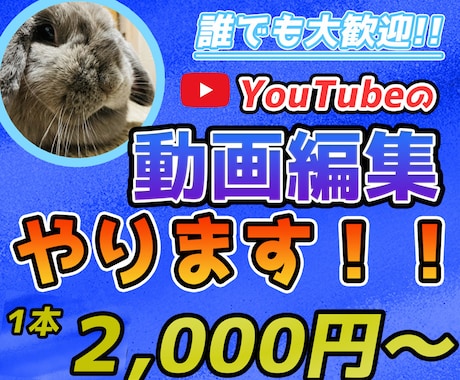 誰でも大歓迎！！Youtubeの動画編集行います イメージ1