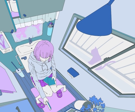 日常の一部を切り取ったような景色を描きます 生活感のある絵が得意です！(だらしのない部屋ならなおよし！) イメージ1