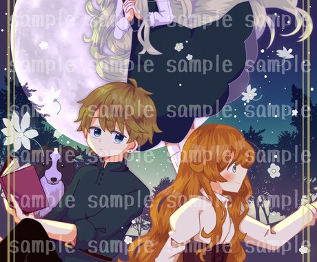 背景込みのお好きなイラストお描きします 観賞用や動画のサムネ、SNSのヘッダー、ブログの挿絵などに イメージ2