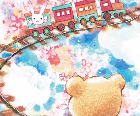 絵本風の可愛いイラスト描きます 手描きのあたたかなイラストです！ イメージ2