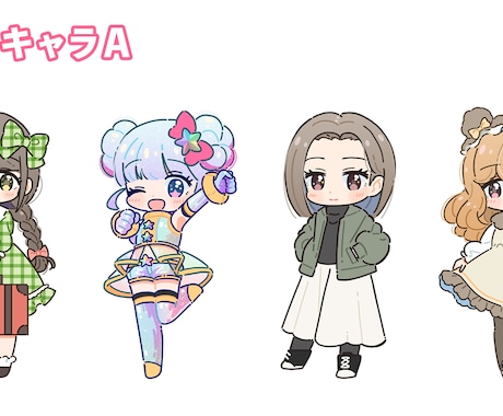 かわいいちびキャラ制作します キュートでポップなイラスト アイコン グッズ等に イメージ2