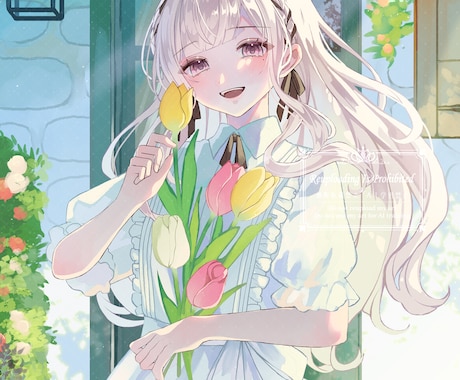 イラスト全般制作いたします 【即納あり】圧倒的透明感！繊細なイラスト描きます♪ イメージ1