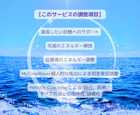 願望実現の為のあらゆる面からサポートします 自己、先祖、住環境、人間関係、自然との繋がり5項目を最適化 イメージ2