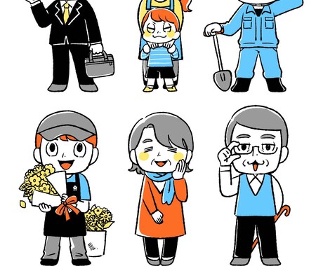 伝わる！コミカルで可愛い表情豊かなイラスト描きます 挿絵・チラシ・リーフレット・HP等 / 大量注文実績あり！ イメージ2