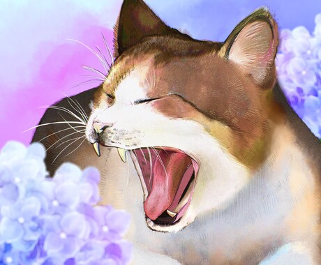 躍動感溢れる愛おしいペット似顔絵を描きます あくび、変顔、おねだり…うちの子らしい瞬間をアートに イメージ1