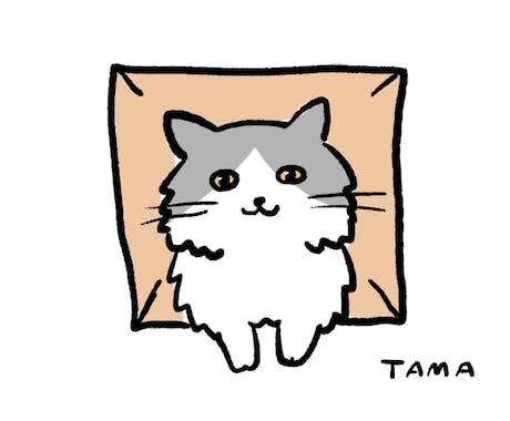 ゆるシンプル♡あなたの猫ちゃんのイラストを描きます SNS・ブログ等のアイコンにも♪ イメージ1