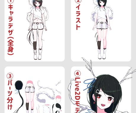 あなたにピッタリのLive２Dモデル作成します 登録1万7千人の4コマ漫画クリオネちゃんだいありー作者が制作 イメージ2