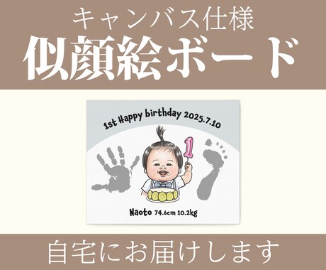 キャンバス仕様の似顔絵ボードを自宅にお届けします 4サイズから選べる！高級感あるキャンバスに印刷された似顔絵 イメージ1