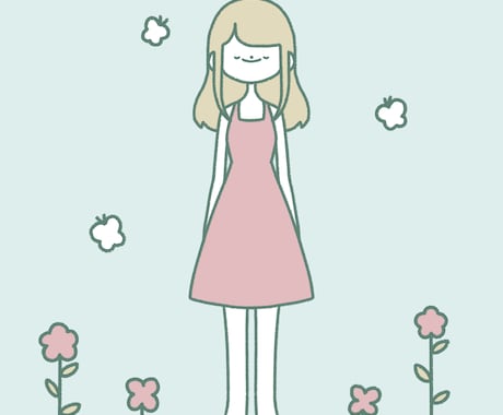 商用可！ゆるかわでシンプルなイラストを制作します SNSアイコンや挿絵にピッタリ！ゆる〜いテイストで癒される✿ イメージ2