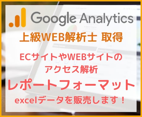 ECサイトのアクセス解析のフォーマットを販売します 【上級WEB解析士資格】グーグルアナリティクスのレポート術 イメージ1