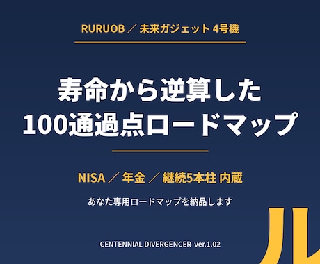 寿命から逆算した100通過点ロードマップを作ります 人生に残された時間を、100の通過点で見える化します。 イメージ1