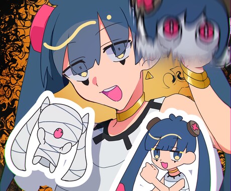 納期1週間！歌ってみたサムネイルイラスト描きます 素敵な歌ってみた動画にしましょう！ イメージ2
