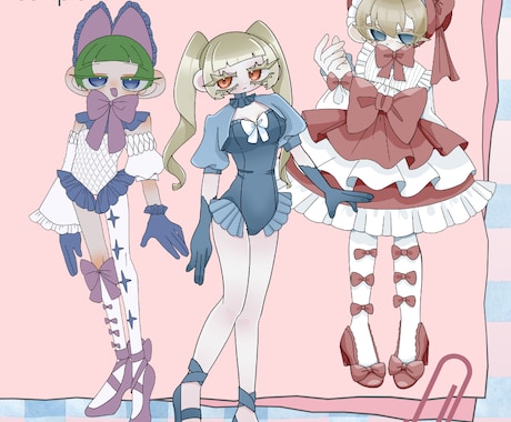 TRPG・動画立ち絵、アイコンイラスト作成します 安価で、ドーリーなキャラを描きます！アイコン/配信/TRPG イメージ2