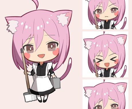 デフォルメ・SDキャラクターのイラストを制作します SNSアイコン、ブログ、グッズ等様々な用途でご使用頂けます。 イメージ2