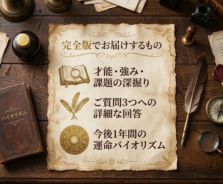 魂の設計図・完全版｜3占術で運命を読み解きます 魂の全貌と1年の運命を、3占術で解き明かす鑑定書 イメージ2