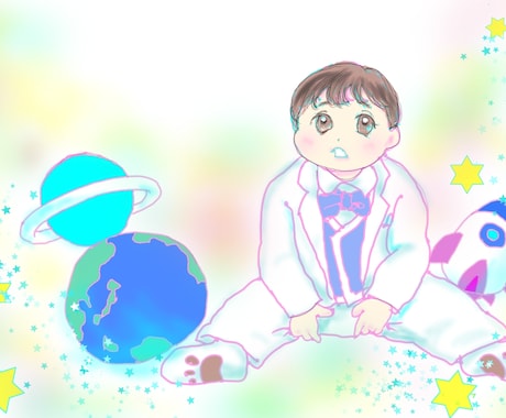可愛い雰囲気、柔らかい雰囲気の似顔絵描きます イメージ1
