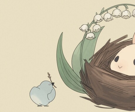 かわいくてシンプルな動物アイコンを描きます 世界観を合わせたヘッダーも制作可能！ イメージ2