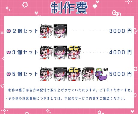 Twitchで利用できるスタンプを制作します コメント欄を盛り上げるかわいいスタンプ作ります！！！ イメージ2