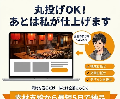 丸投げOK｜SEO対応のLPを5日で作ります 販売実績900件超のWebディレクターが丁寧に仕上げます イメージ1