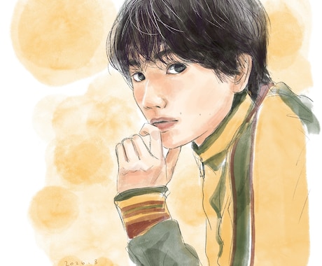 優しいタッチのデジタル手書き似顔絵を描きます アイコンや結婚式、インテリアなどに イメージ1
