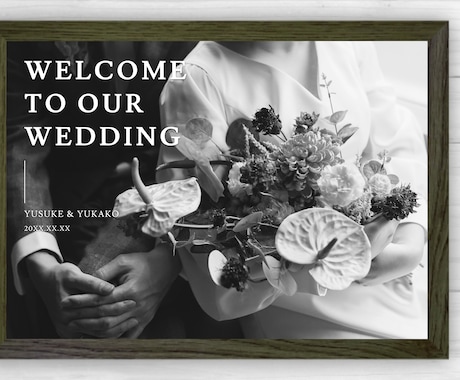 写真を使ったおしゃれなウェルカムボード作ります 急ぎで結婚式のウェルカムボードが必要な方へ イメージ1