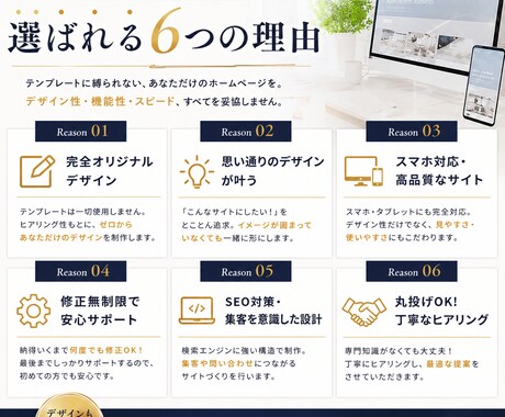 ホームページの制作を致します 最短で2日のスピード納品0から自分好みに作成可能 イメージ2