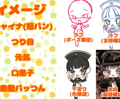 商用、二次利用OK！可愛ちびキャラを描きます オプションで格安！最短３日で納品可能です(* ´ ▽ ` * イメージ2