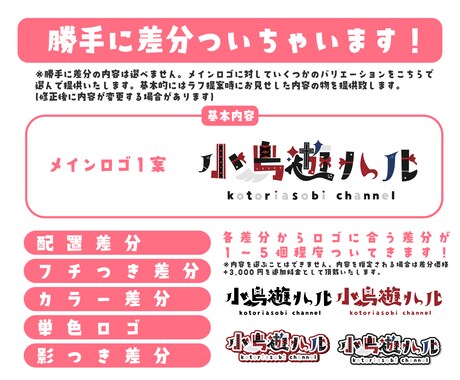 あなたの個性が光るロゴをデザインします 配信者様向け！初依頼でも安心な丁寧なヒアリング心がけてます イメージ2