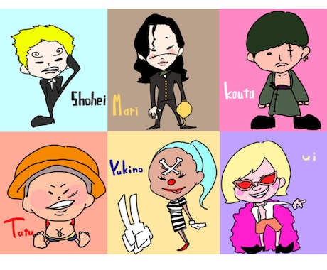 似顔絵をone peace キャラ風に描きます イメージ1