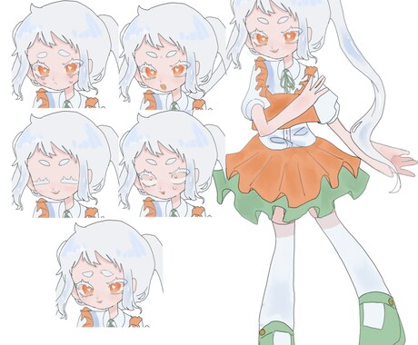 ポップで可愛い立ち絵描きます キャラクターデザイン、TGRP用、解説用の立ち絵を描きます。 イメージ2