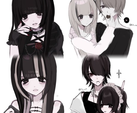 地雷系やお姉さん系のイラストお描きします 可愛いをもっとリアルに、あなただけのイラストをお描きします イメージ2
