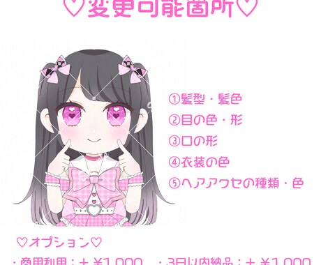 量産依頼！アイドル衣装量産イラストを描きます キラキラでカワイイミニキャライラストです♡ イメージ2