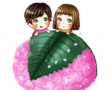 SNSアイコン等 食べるミニキャラを描きます 美味しそうに描けるよう努力します！❁ イメージ2