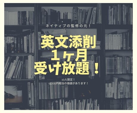 ネイティブの完璧な添削を一ヶ月受け放題にします 大学入試やレベルに合わせたネイティブの完璧な英文添削！ イメージ1
