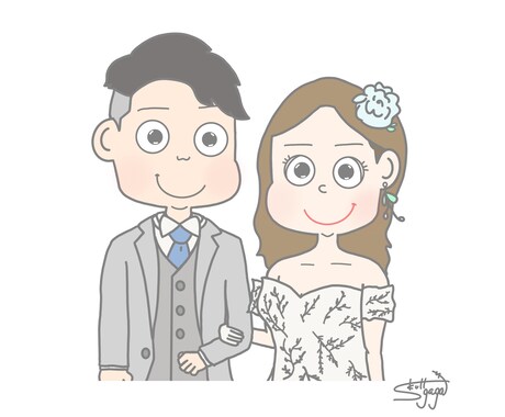 アイコン用イラストや似顔絵を描かせていただきます ★似顔絵作成〜2名様用です〜★ イメージ2