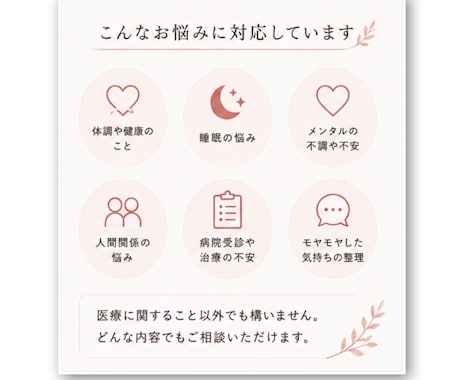 相談内容なんでもOK！女性医師がお話を聞きます 医師に聞いてみたいこと、まずは気軽に相談してください！ イメージ2
