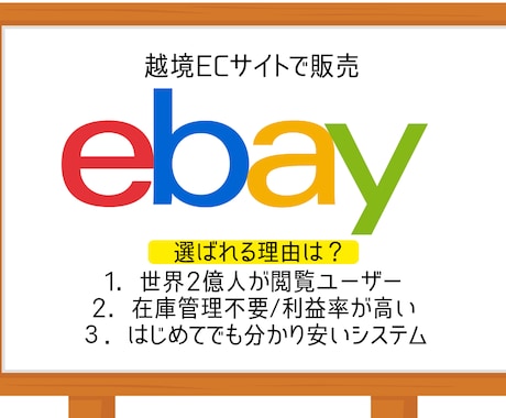 越境ECサイト・EBAYの出品コンサルします 「はじめての海外販売」1か月サポート付き イメージ2