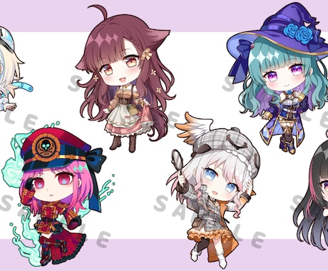 企業実績あり！デフォルメ全身イラストお描きします グッズやアイコンなど、ちびキャラの全身イラストが欲しい方に！ イメージ2