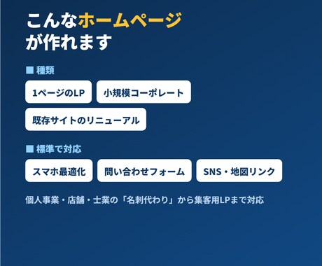 ホームページを制作します スマホ対応・問い合わせ導線つき。最短1週間で公開 イメージ2