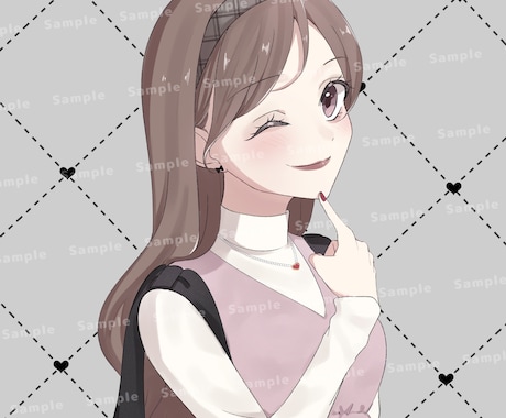 SNS映え◎清楚な大人可愛いイラスト♡描きます アイコンやYouTubeのサムネなどにもご利用頂けます！ イメージ2